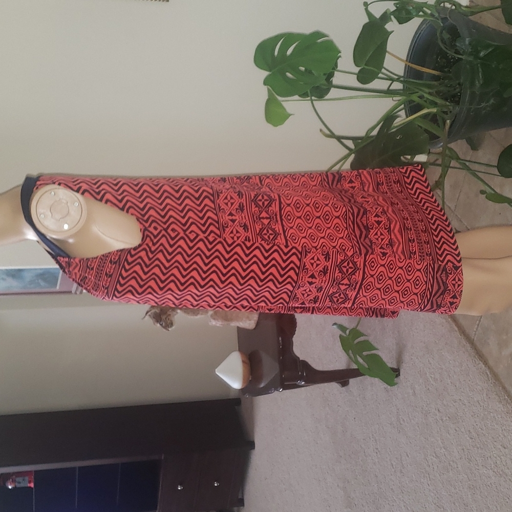 Enfocus 8 Bold Mixed Pattern Patchwork Racerback … - image 3